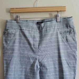 Soho Apparel Women Stretch Gray Checkered Pants